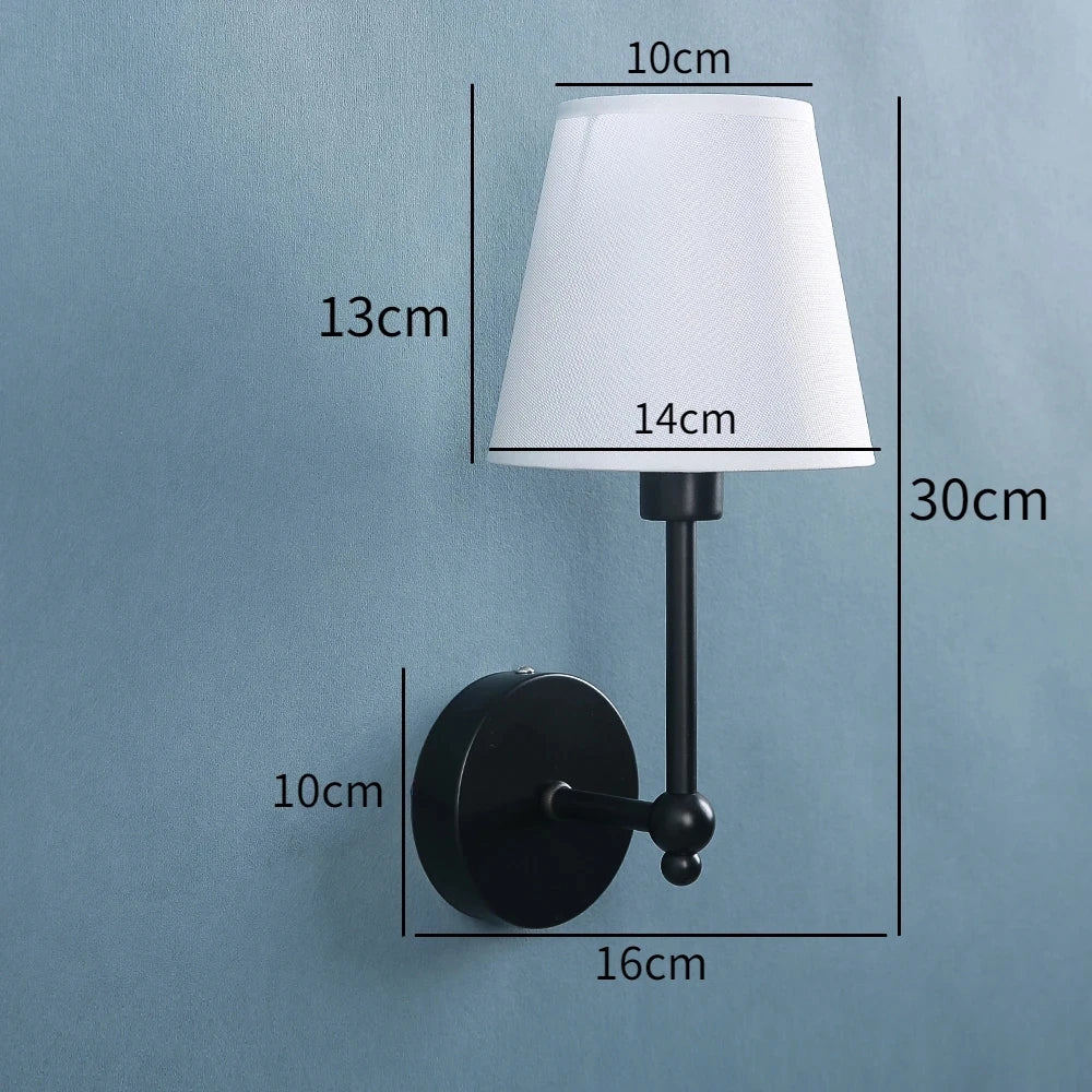 Nordic Minimalist Fabric Shade Wall Sconce