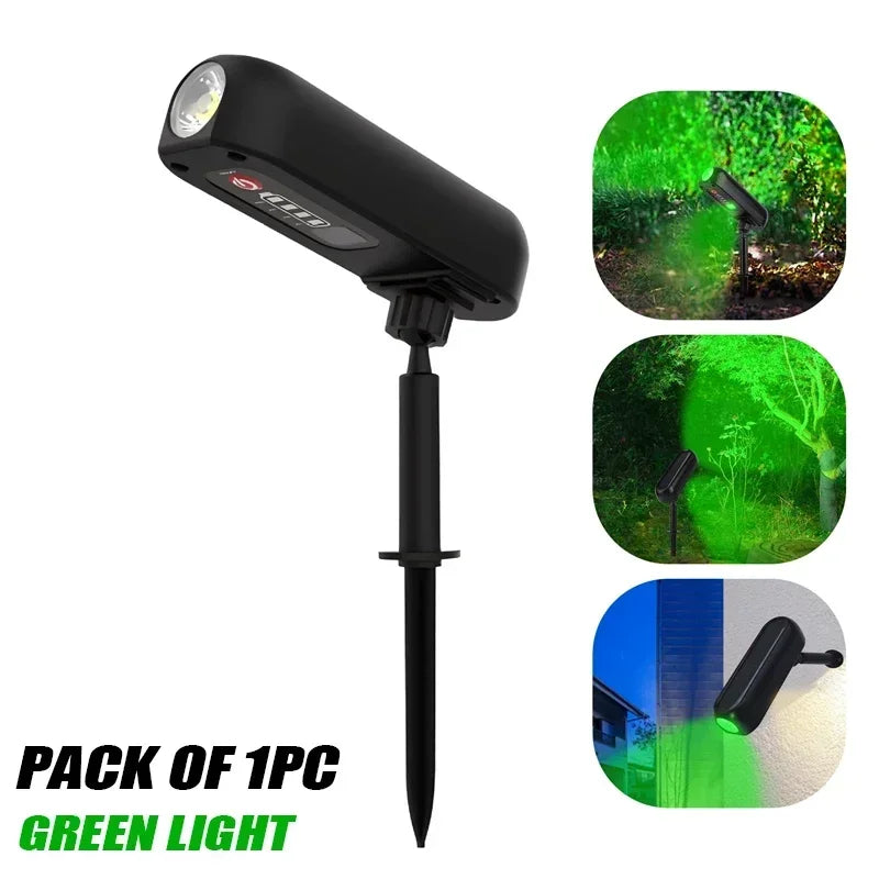 LED Solar Outdoor Courtyard Spotlights Waterproof Garden Decoration Atmosphere Lights 2modes of Tree Garden Channel Lighting