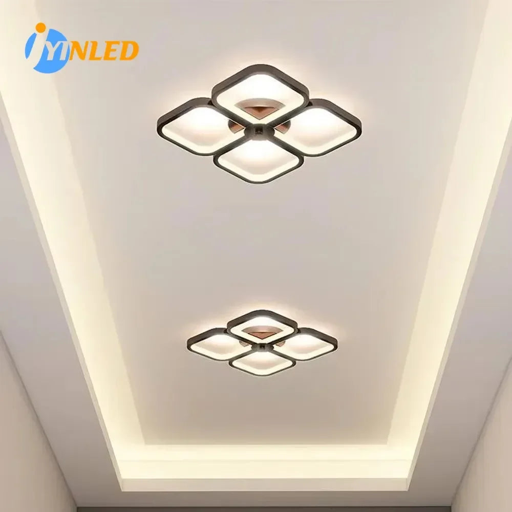Indoor LED Lighting Fixtures Lack Led Aisle Ceiling Light Modern Lamps Square Shape Surface Living Room Household Deco Hallway
