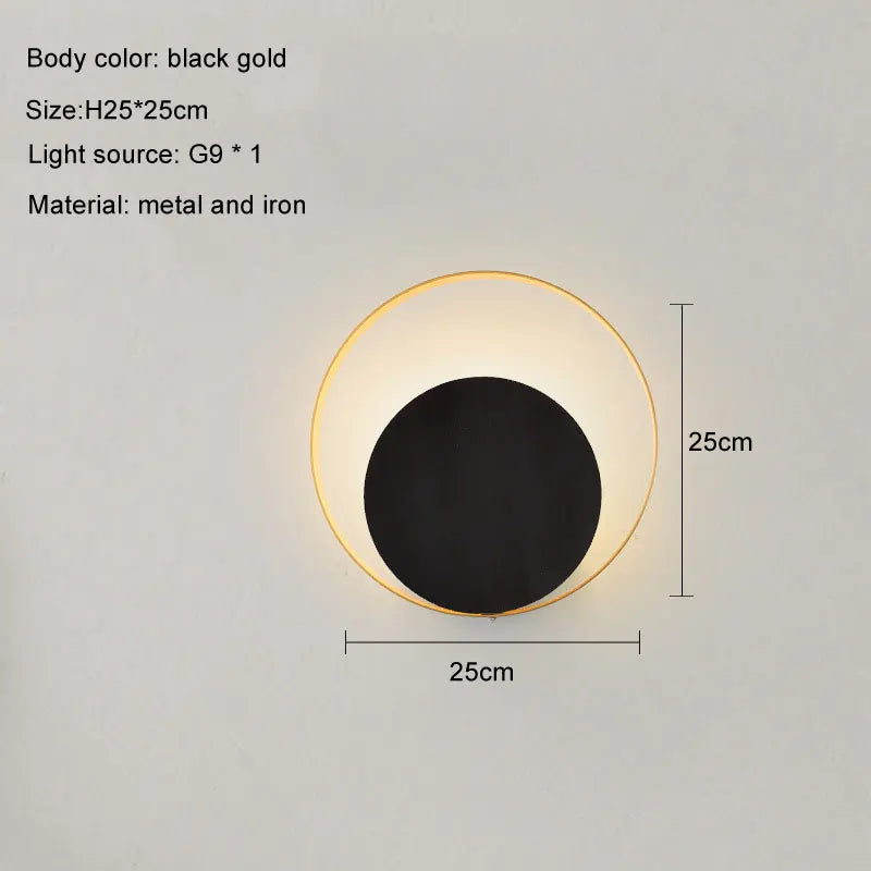 Indoor LED Wall Lamp Living Room Decoration Wall Light Home Lighting Fixture Round Loft Stair Bedroom Bedside Lights AC90-260V
