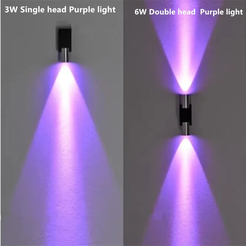 Indoor LED wall lamp 3W 6W aluminum lighting bedroom living room decoration corridor bar KTV lamp corridor wall lamp A85-265V