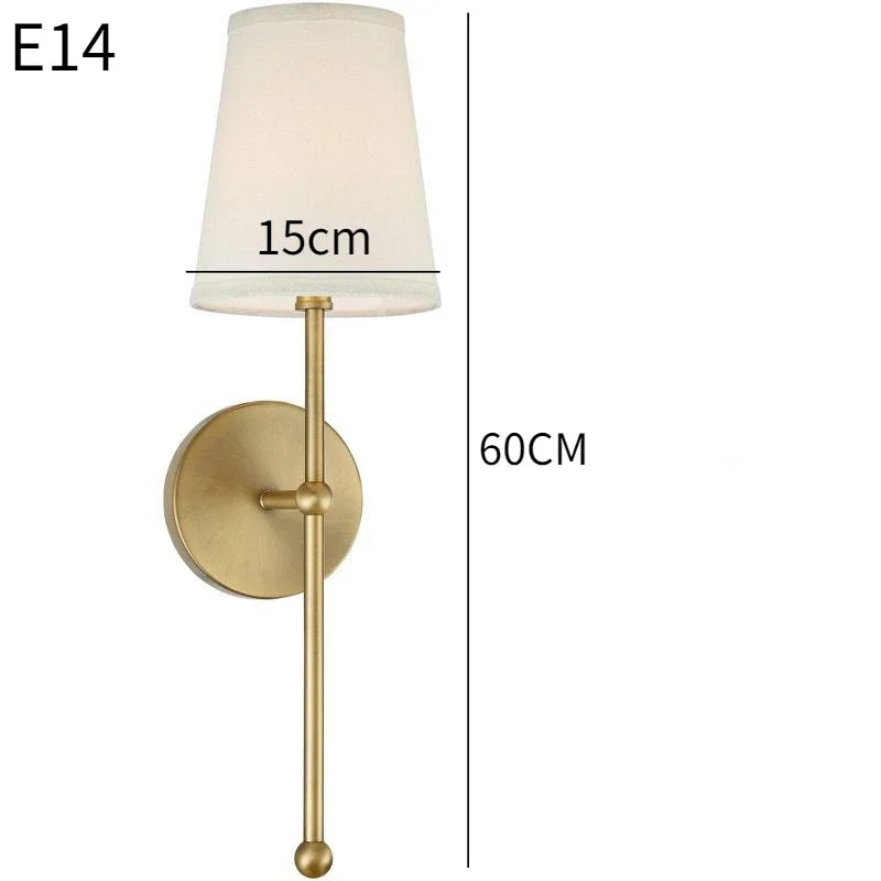 Nordic Minimalist Fabric Shade Wall Sconce