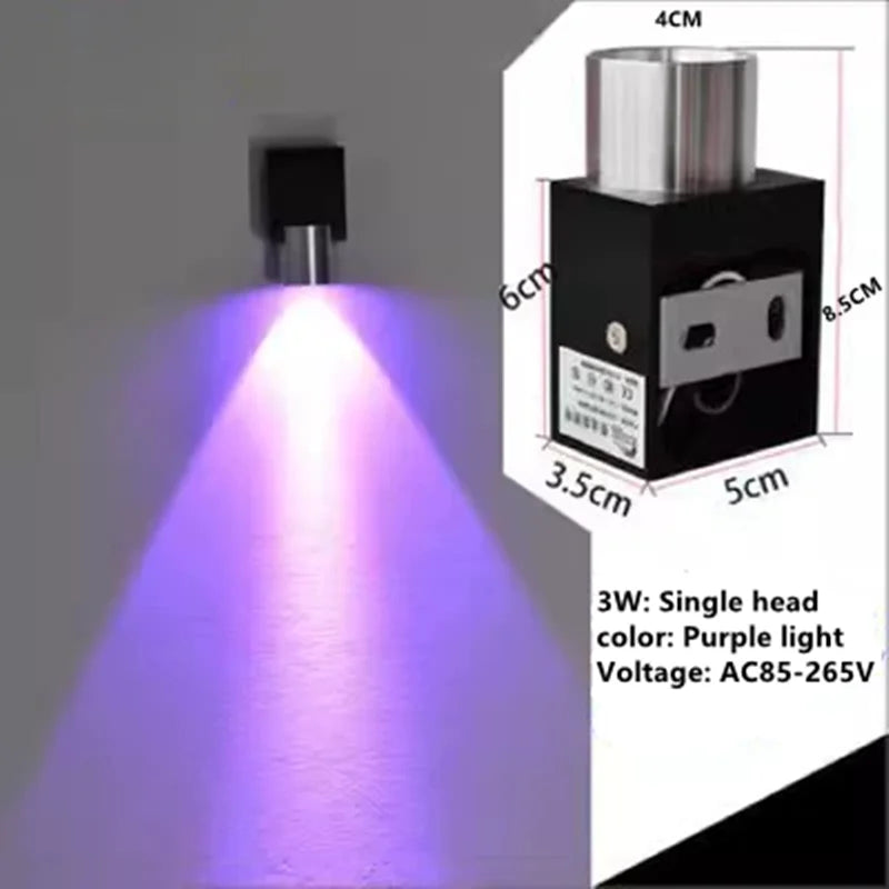 Indoor LED wall lamp 3W 6W aluminum lighting bedroom living room decoration corridor bar KTV lamp corridor wall lamp A85-265V