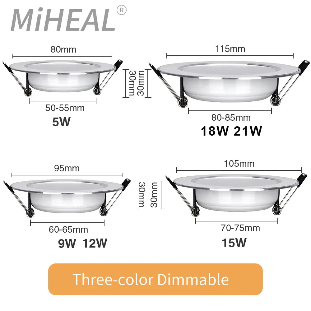 Recessed LED Tube Spotlight — 3W to 15W