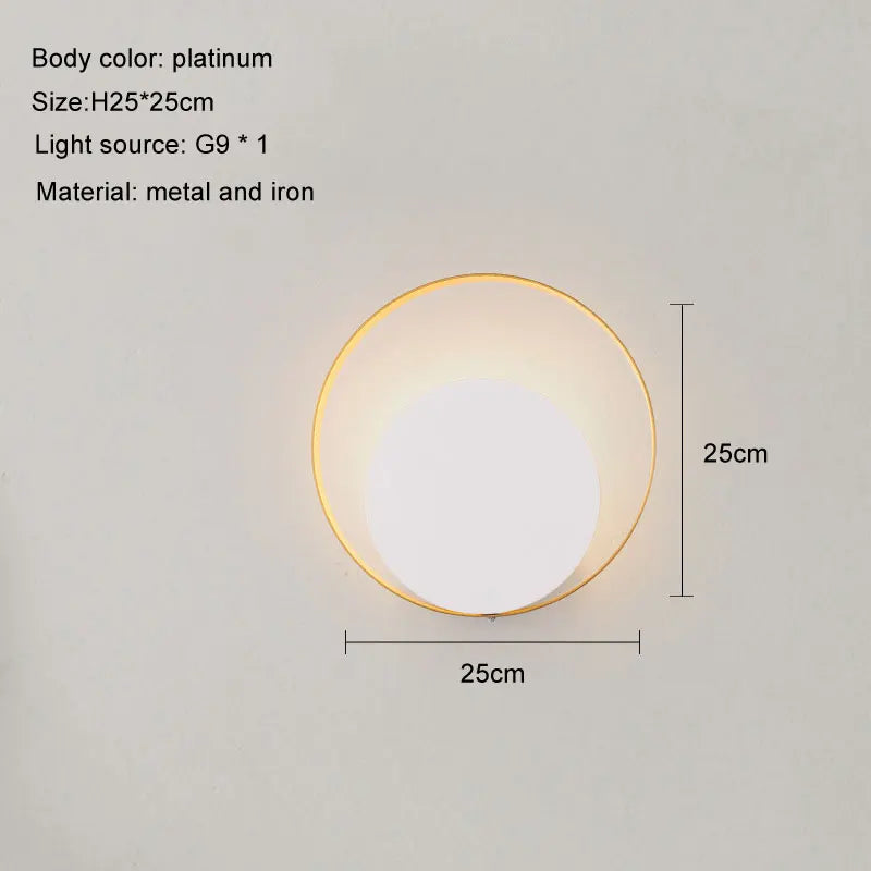 Indoor LED Wall Lamp Living Room Decoration Wall Light Home Lighting Fixture Round Loft Stair Bedroom Bedside Lights AC90-260V