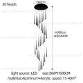 Modern Indoor Lighting Staircase Ceiling Living Room Pendant Long LED Pendent Lamp Bedroom Pendant Light Villa Chandelier