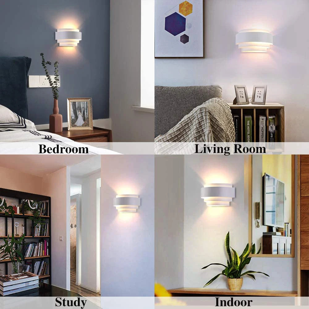 Nordic Style Indoor Lighting E27 LED Wall Lights Modern Up Down Bedside Lamp Fixture Sconce Indoor Corridor Living Room Bedroom