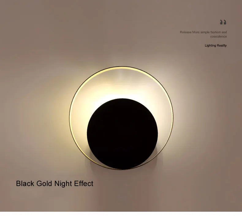 Indoor LED Wall Lamp Living Room Decoration Wall Light Home Lighting Fixture Round Loft Stair Bedroom Bedside Lights AC90-260V