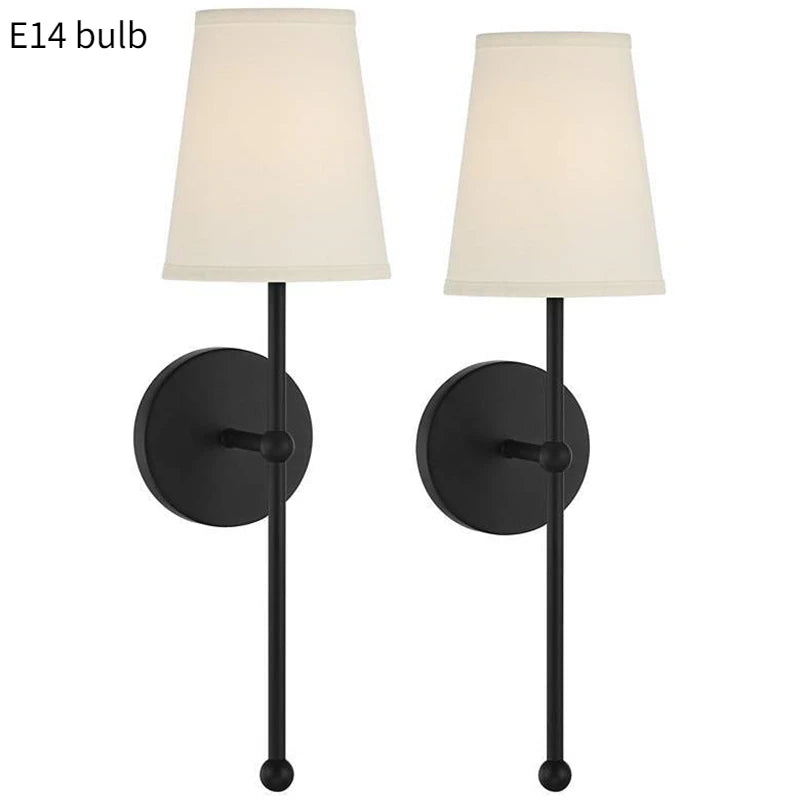 Nordic Minimalist Fabric Shade Wall Sconce