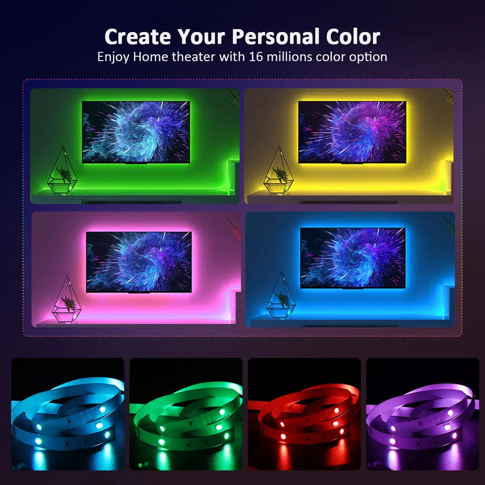 LED Strip Lights RGB 3535 ,5V 1M-30M,16 million colors, RGB , Led Strip Lighting Music Sync, Color Changing for Party Home