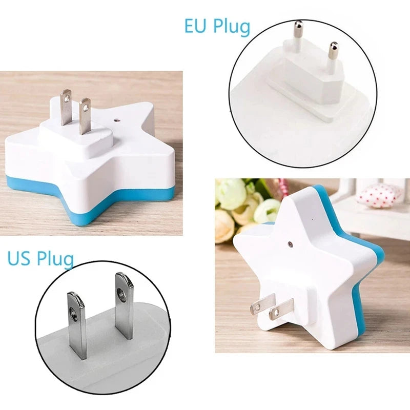 LED Star Night Light — EU/US Plug
