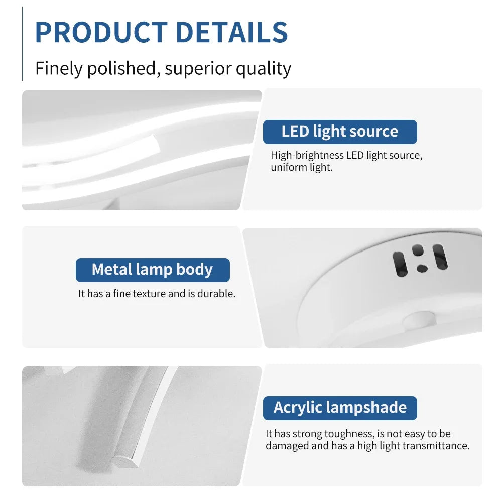 Dimmable LED Ceiling Light — 3 Color Modes