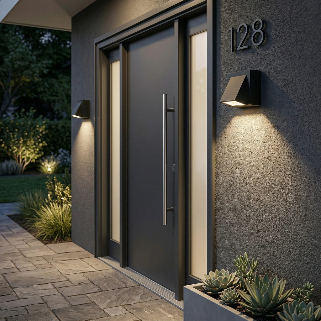 Outdoor LED Wall Light Waterproof IP65 Plastic Wall Sconce AC110V 220V Balcony Garden Porch Decorative Lighting Fixture for Home