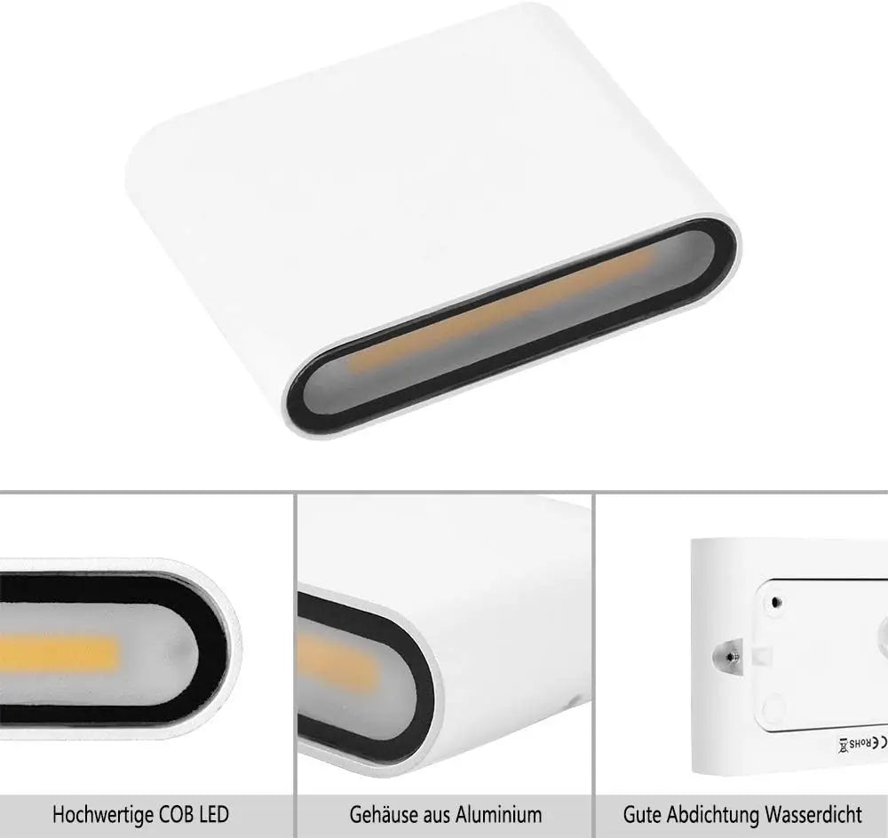 12W IP65 Waterproof Aluminum LED Wall Lamp