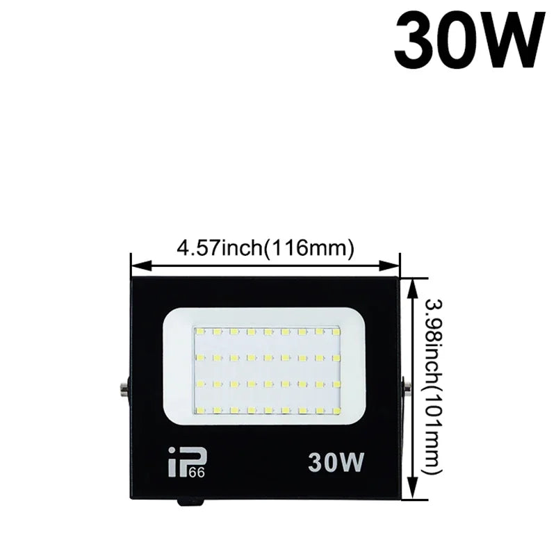 LED Flood Light Spotlight 100W 150W 200W Outdoor Lighting 6500K Waterproof Garage Gym Street Gate Wall Lamps Floodlights AC220V