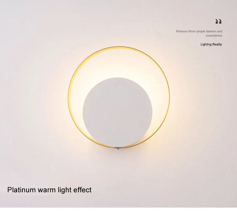 Indoor LED Wall Lamp Living Room Decoration Wall Light Home Lighting Fixture Round Loft Stair Bedroom Bedside Lights AC90-260V