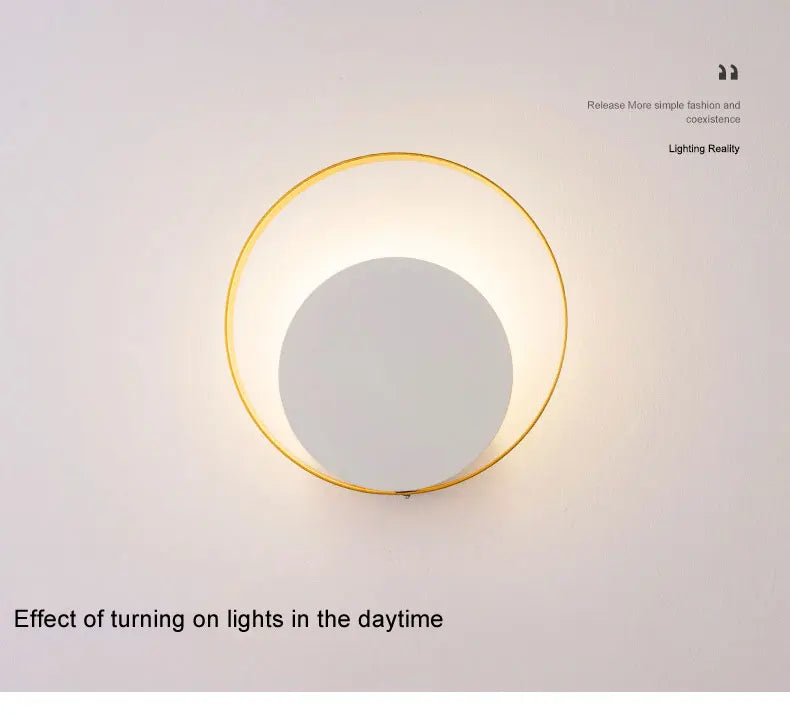 Indoor LED Wall Lamp Living Room Decoration Wall Light Home Lighting Fixture Round Loft Stair Bedroom Bedside Lights AC90-260V