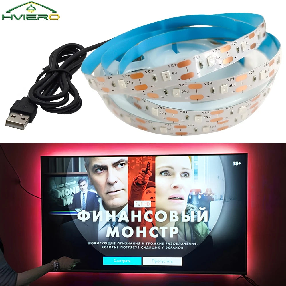 LED Light Strips 2835 Decoration Lighting Infrared Remote Controller Ribbon Lamp USB 5V Festival Party Bedroom BackLight Lamps