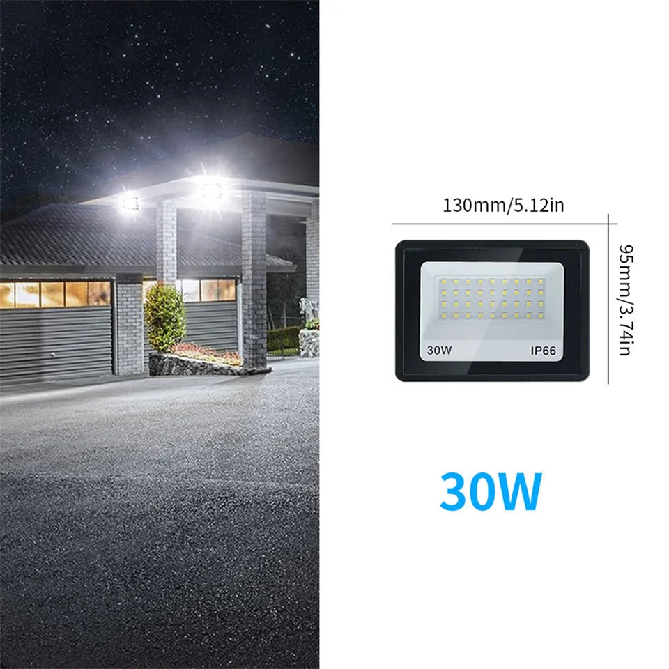 Outdoor LED Floodlights 10W 20W 30W 50W 100W 150W 200W 300W AC220V AC110V Ultra-bright Garden Garage Lighting Outdoor LED Light