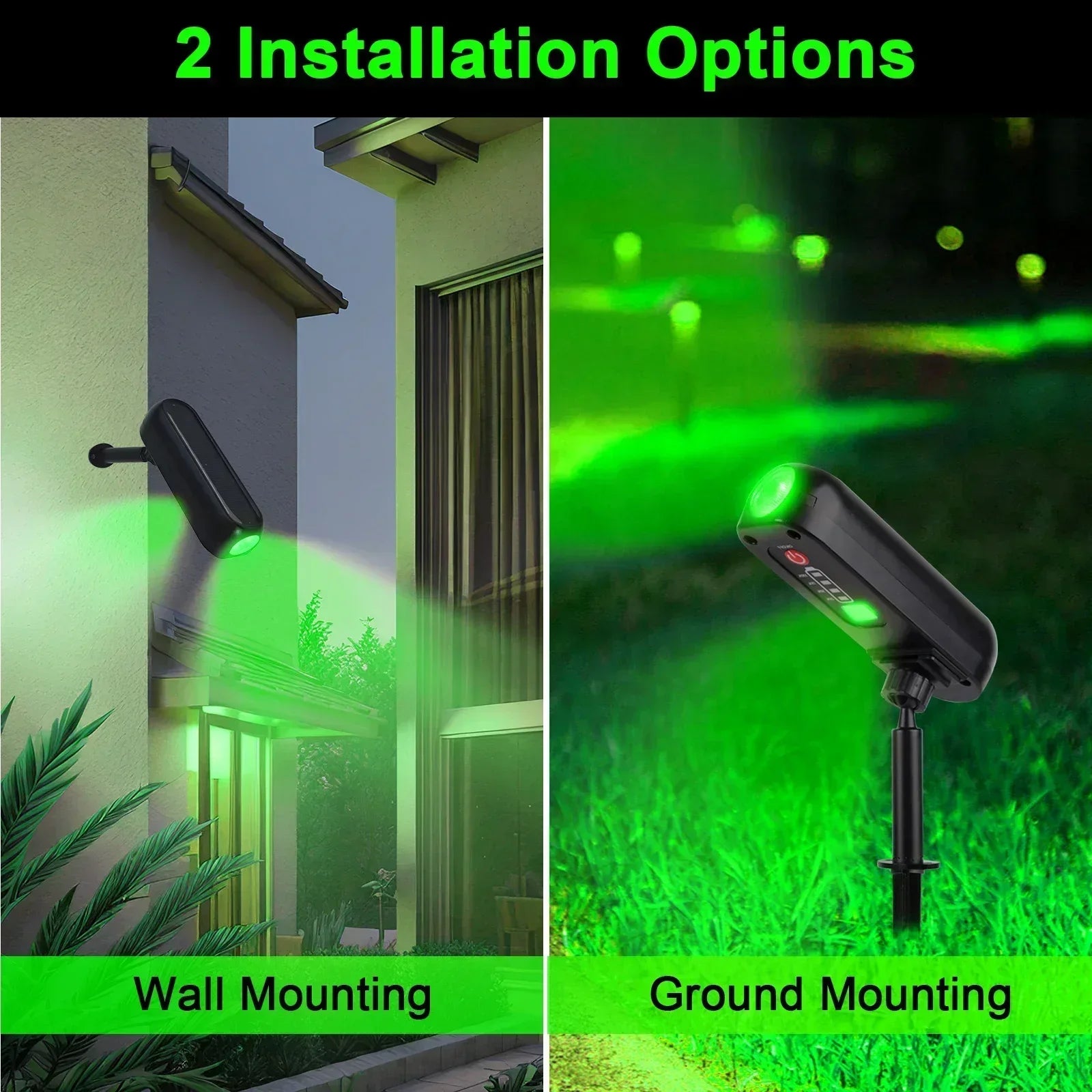 LED Solar Outdoor Courtyard Spotlights Waterproof Garden Decoration Atmosphere Lights 2modes of Tree Garden Channel Lighting