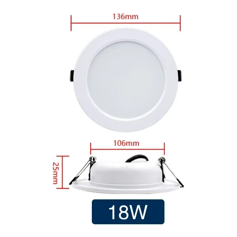 Round LED Downlight — 5W to 18W