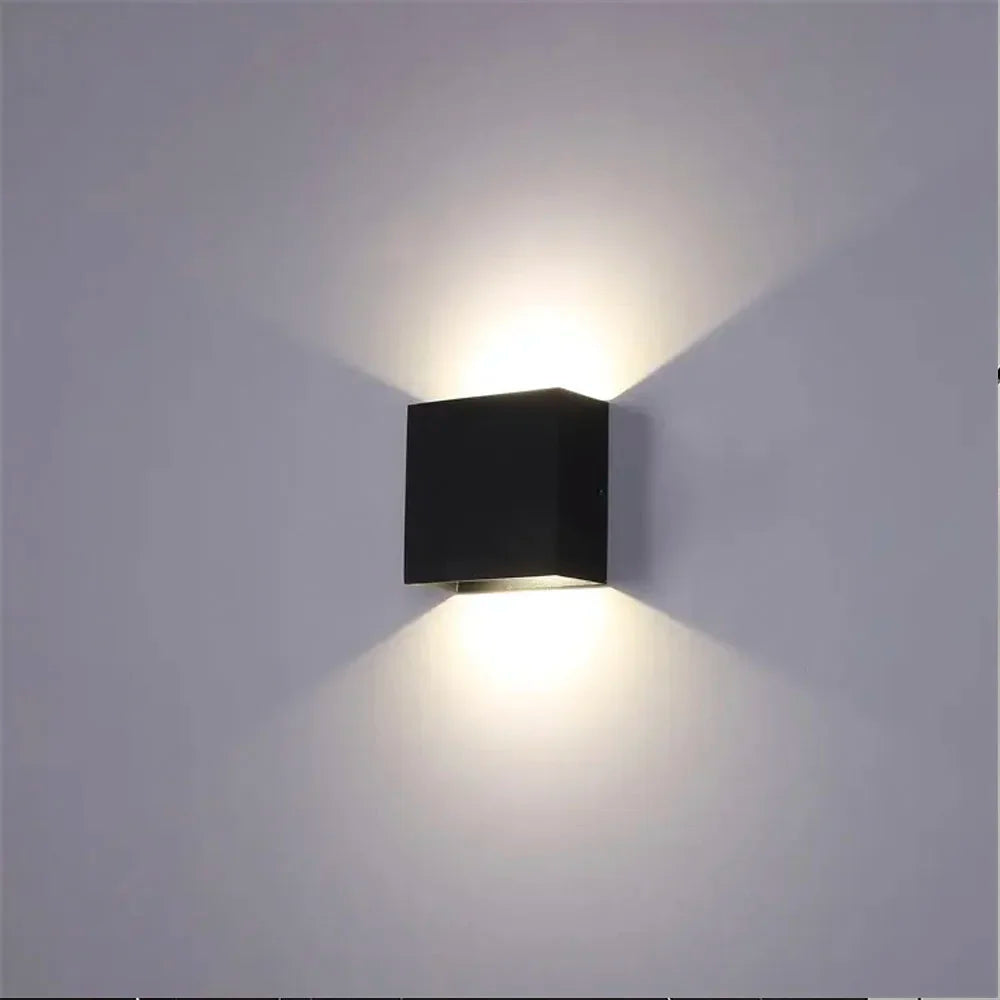 Indoor LED Wall Lamp Aluminium Cube Style Wall Light For Bedroom Living Room Hallway Stair Home Decor Corridor Aside Lighting