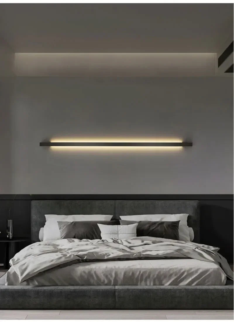 Indoor Atmosphere Handle Wall Lamp Creative LED Strip Linear Lamp Modern Simple Nordic Living Room Decor Wall Lights