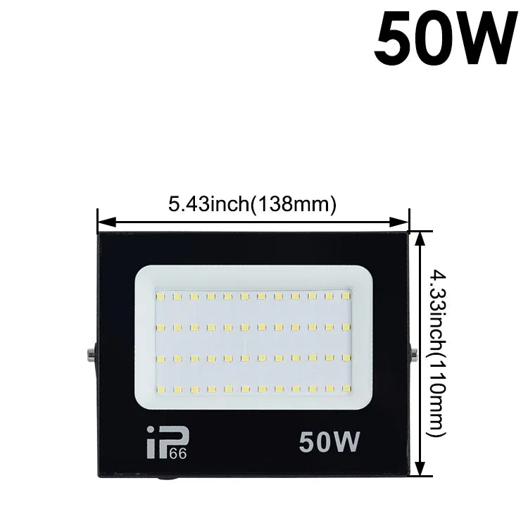 LED Flood Light Spotlight 100W 150W 200W Outdoor Lighting 6500K Waterproof Garage Gym Street Gate Wall Lamps Floodlights AC220V
