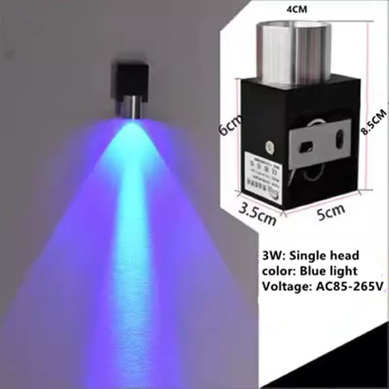 Indoor LED wall lamp 3W 6W aluminum lighting bedroom living room decoration corridor bar KTV lamp corridor wall lamp A85-265V