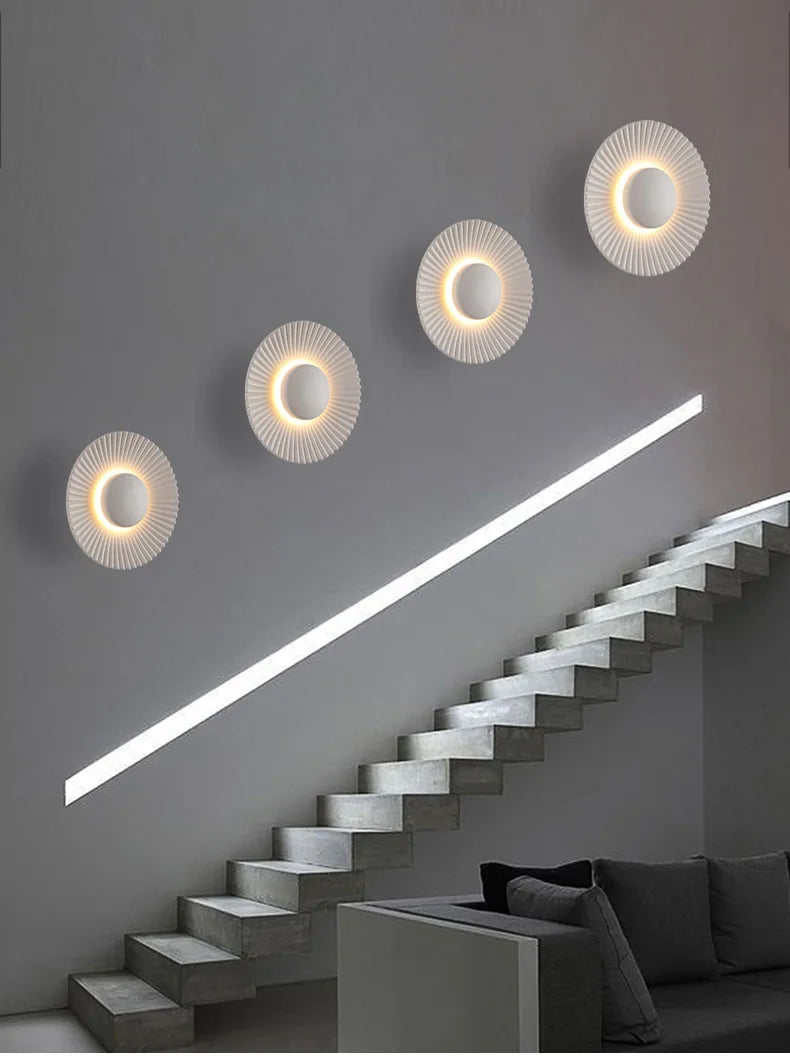 Modern Indoor LED Wall Lamp Living Room Bedroom Bedside Lamps Creative TV Background Wall Light Loft Stair Home Lighting Fixture
