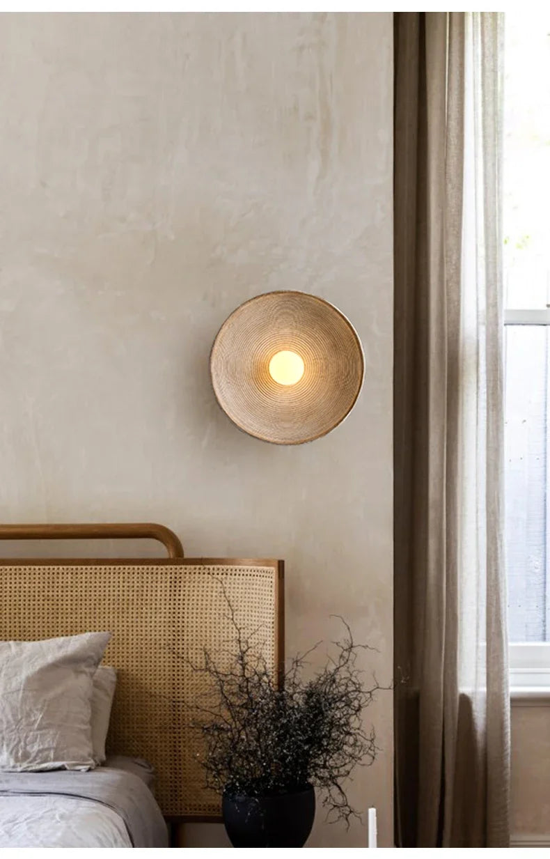 Indoor wall lamp.Retro style.Bedroom bedside lamp.Kitchen, study, balcony, corridor decoration.Resin material.Home lighting
