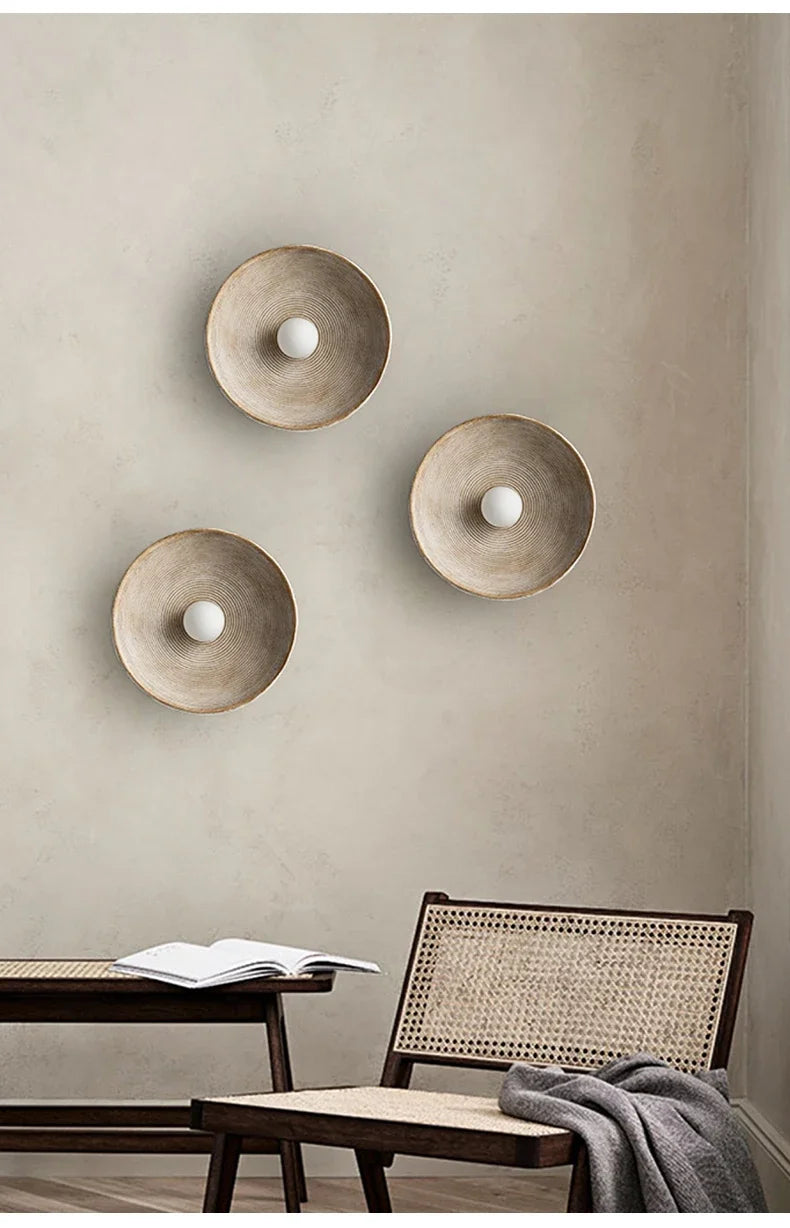 Indoor wall lamp.Retro style.Bedroom bedside lamp.Kitchen, study, balcony, corridor decoration.Resin material.Home lighting
