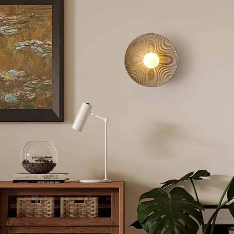 Indoor wall lamp.Retro style.Bedroom bedside lamp.Kitchen, study, balcony, corridor decoration.Resin material.Home lighting