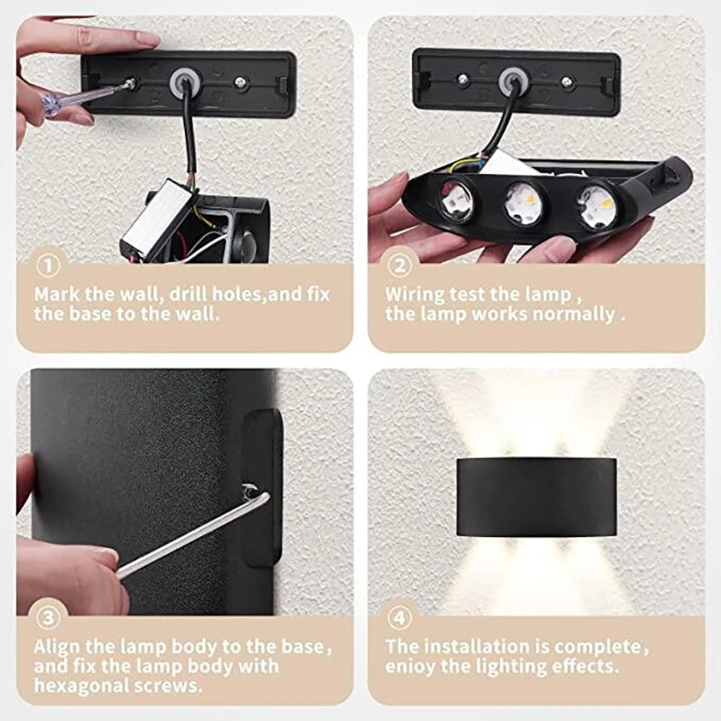 Up-Down LED Wall Sconce — Indoor & Outdoor