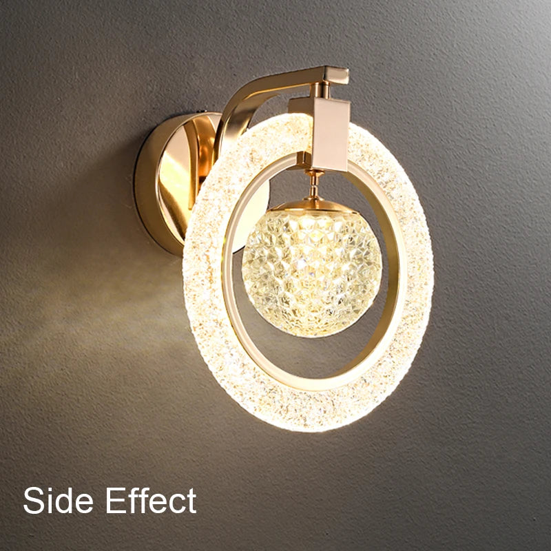 LED Nordic Wall Light Indoor Lighting Wall Sconces Home Decoration Living Room Study Corridor Aisle Stairs Bedroom Bedside Lamp