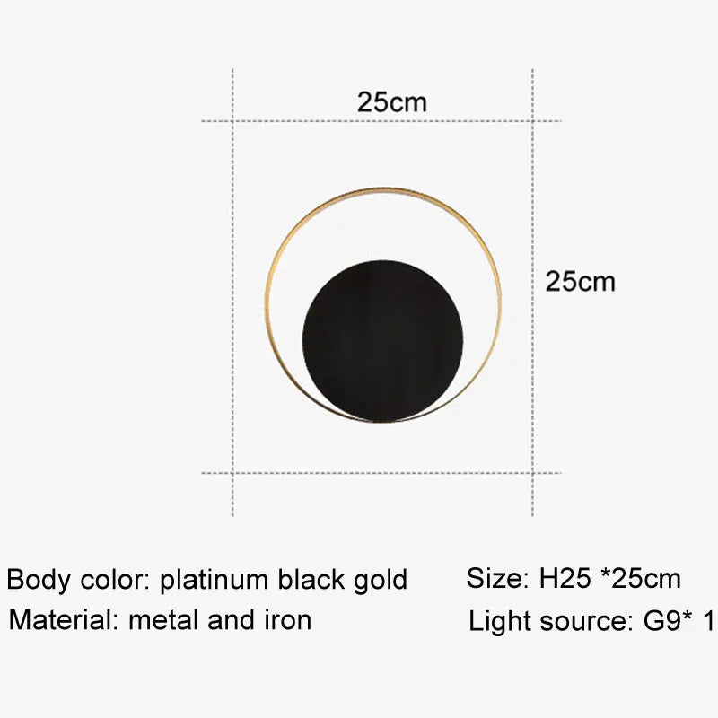 Indoor LED Wall Lamp Living Room Decoration Wall Light Home Lighting Fixture Round Loft Stair Bedroom Bedside Lights AC90-260V