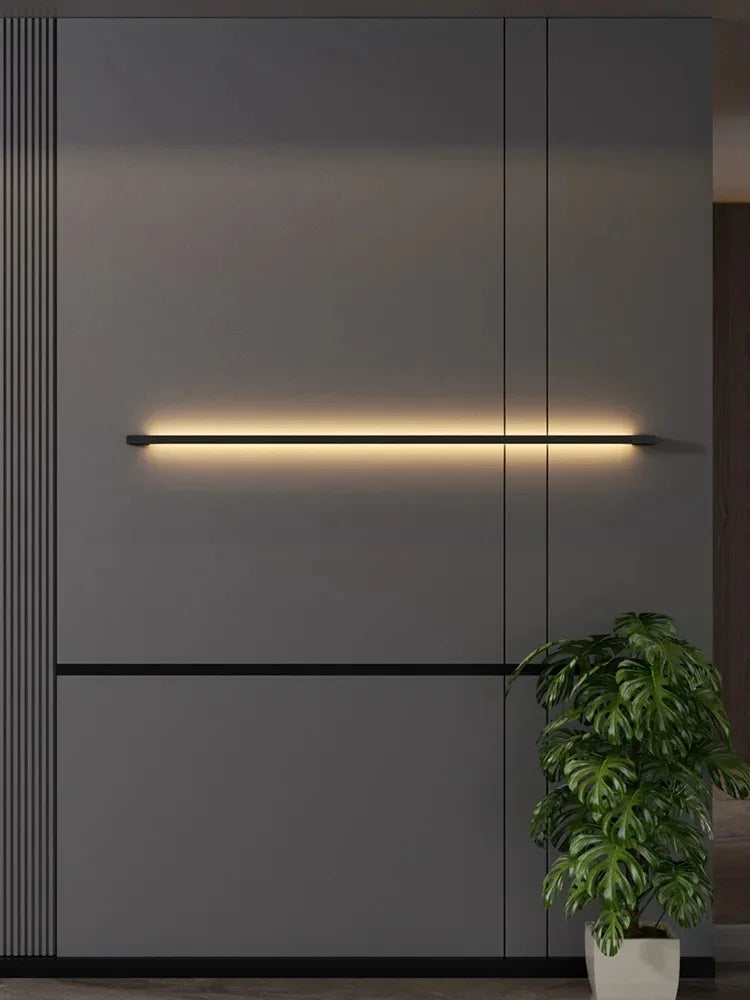 Indoor Atmosphere Handle Wall Lamp Creative LED Strip Linear Lamp Modern Simple Nordic Living Room Decor Wall Lights