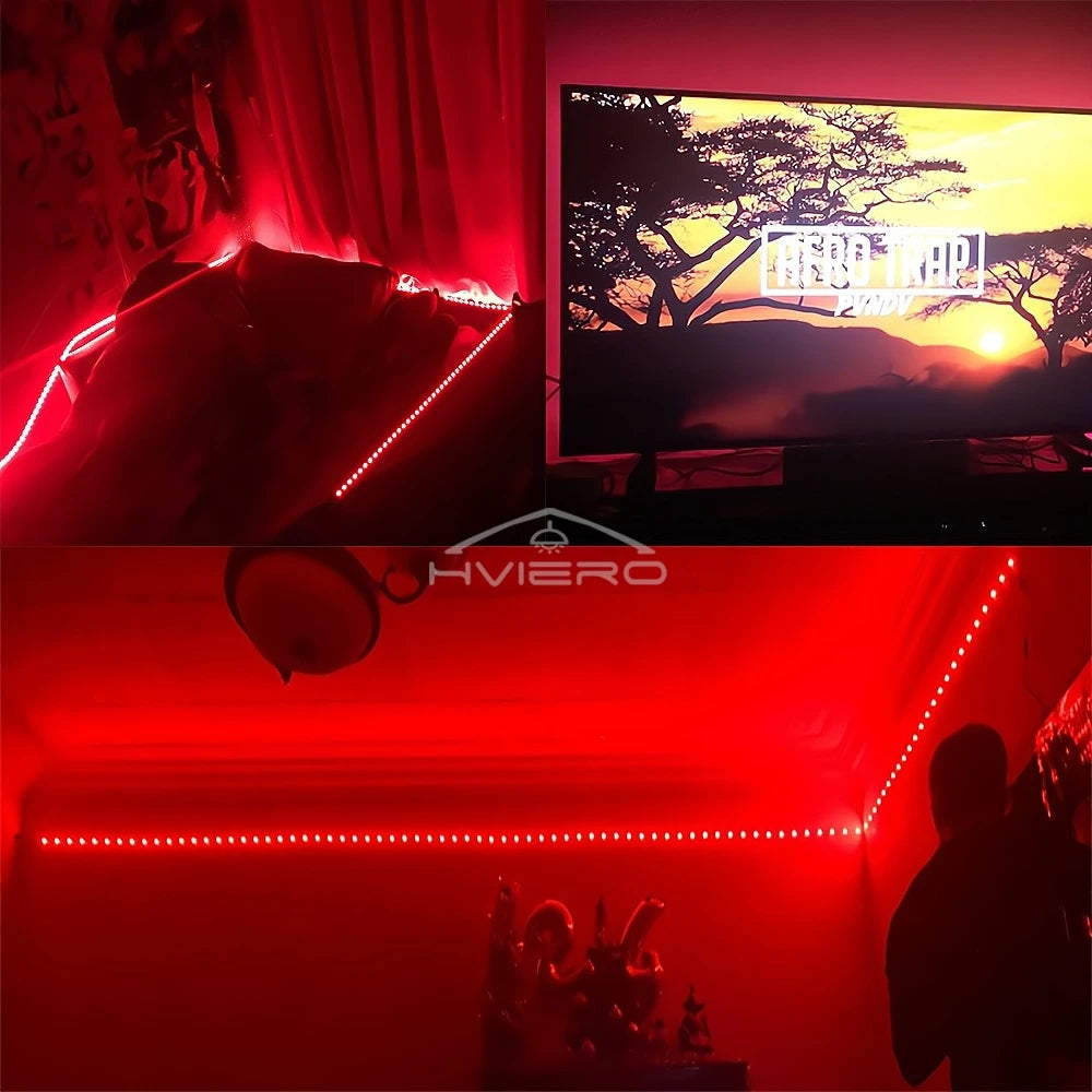 LED Light Strips 2835 Decoration Lighting Infrared Remote Controller Ribbon Lamp USB 5V Festival Party Bedroom BackLight Lamps