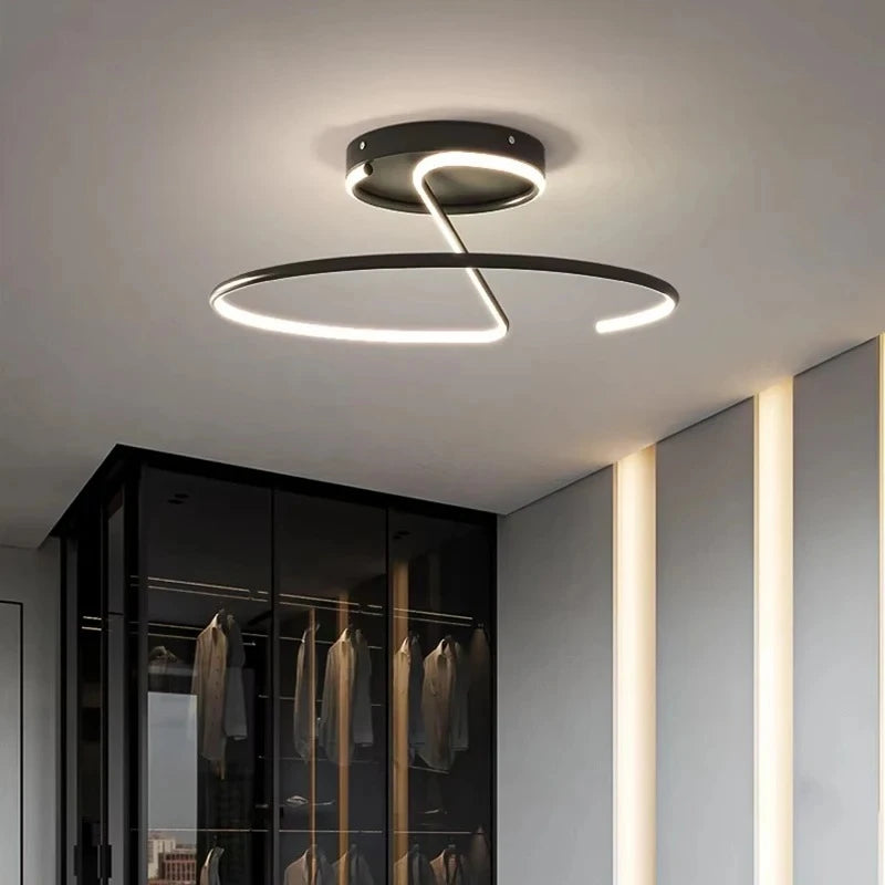 Living Room Lamp LED Chandeliers Indoor Lighting Light Fixture Kitchen Lustre Lamps White Chrome Lamp Fixture Home Decor