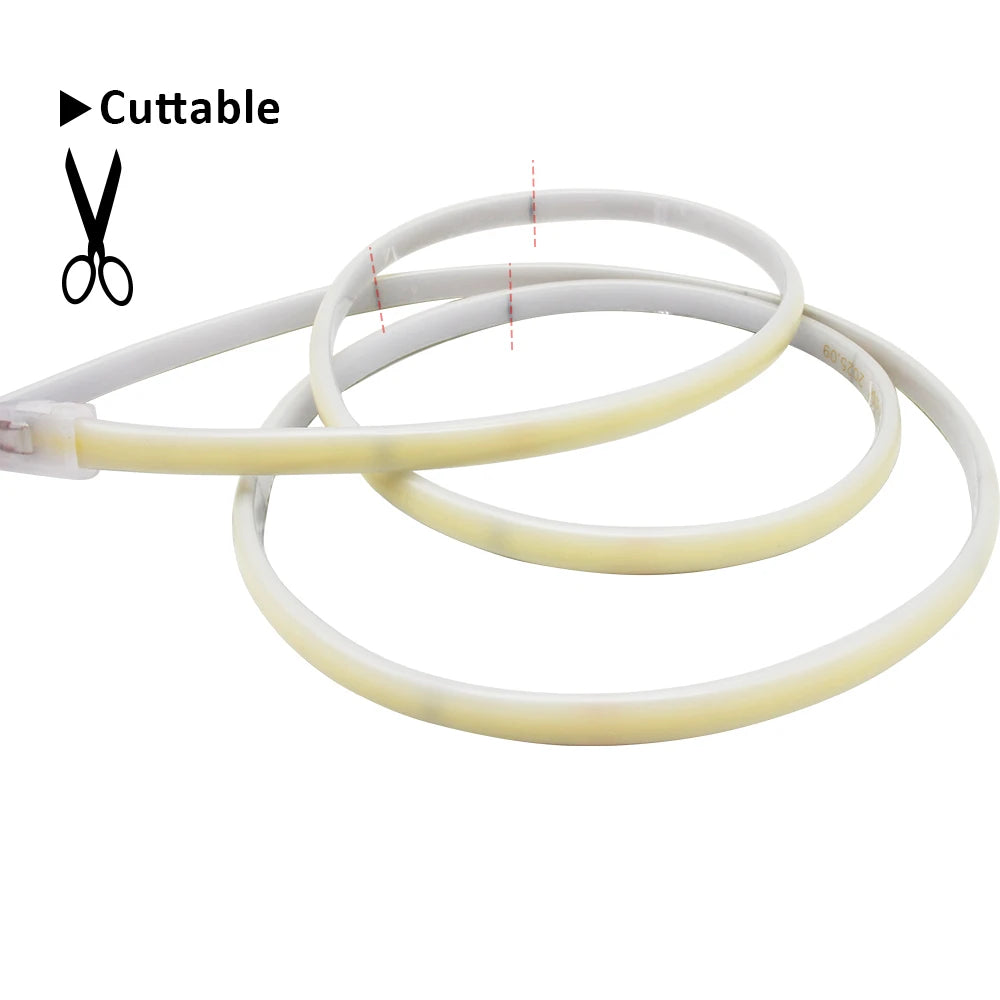 LED Strips 220V Waterproof COB LED Strip Light 240Leds/M 3000K 4000K 6000K Home Decor Flexible Ribbon Linear Lighting