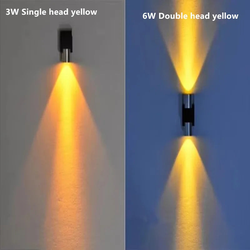 Indoor LED wall lamp 3W 6W aluminum lighting bedroom living room decoration corridor bar KTV lamp corridor wall lamp A85-265V