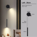 Indoor LED Reading Wall Lights with Rotatable Spotlight for Bedside Hardwired Bedroom LED Wall Lamps Wall Sconce Lighting Black