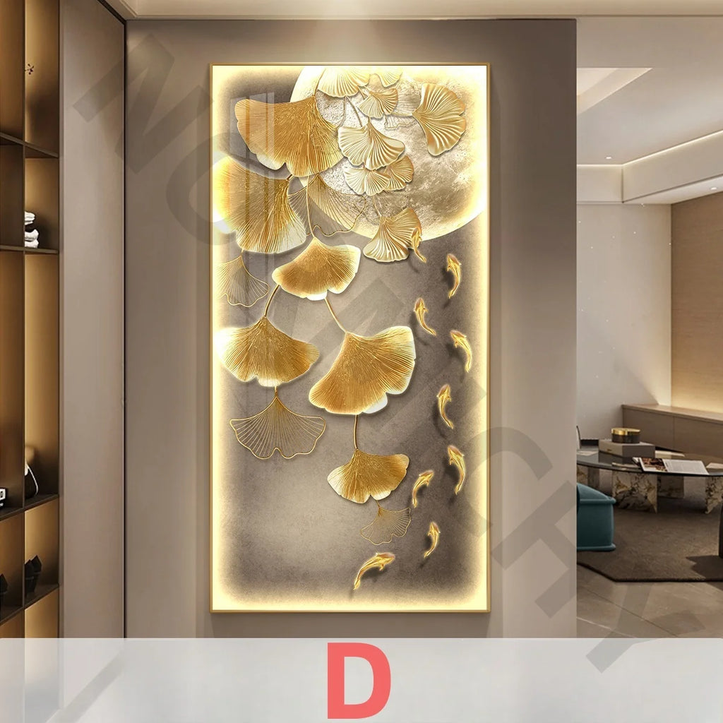 Ginkgo Mural LED Hanging Pendant Lamp