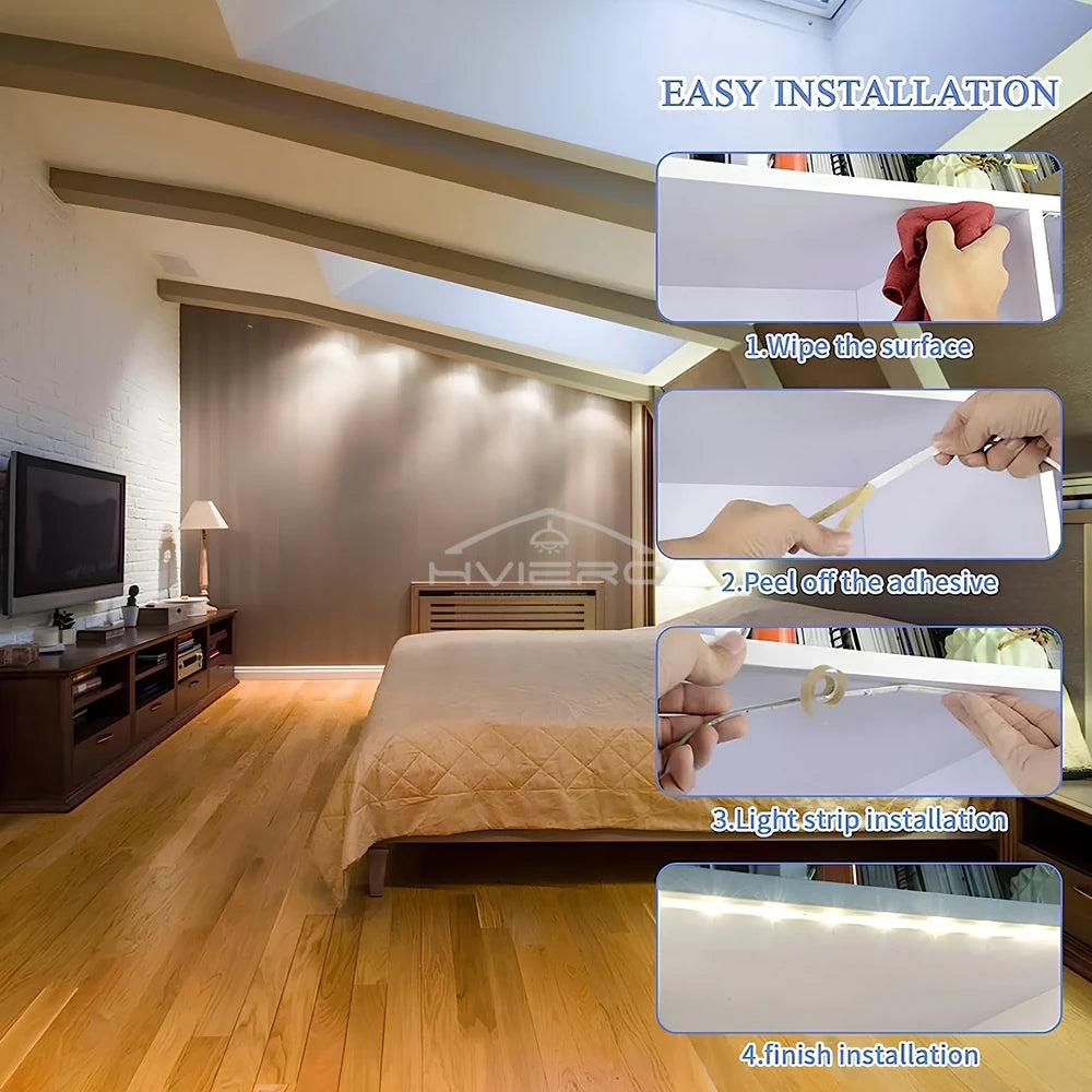 LED Light Strips 2835 Decoration Lighting Infrared Remote Controller Ribbon Lamp USB 5V Festival Party Bedroom BackLight Lamps