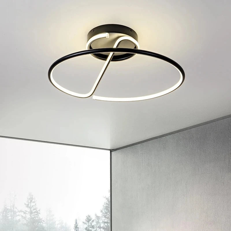 Living Room Lamp LED Chandeliers Indoor Lighting Light Fixture Kitchen Lustre Lamps White Chrome Lamp Fixture Home Decor