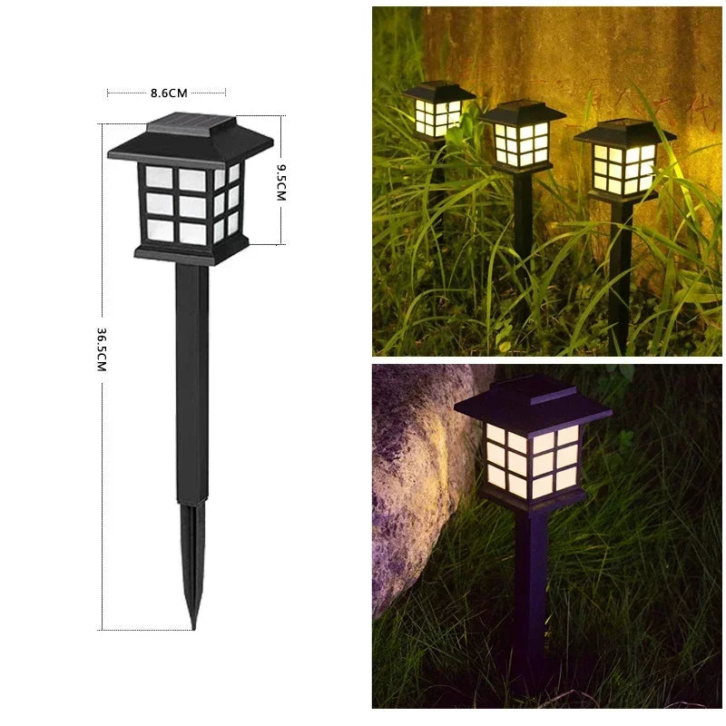 Outdoor Solar Lights Garden Lights Solar Powered Lamp Lantern Waterproof Landscape Lighting Pathway Yard Lawn Garden Decoration