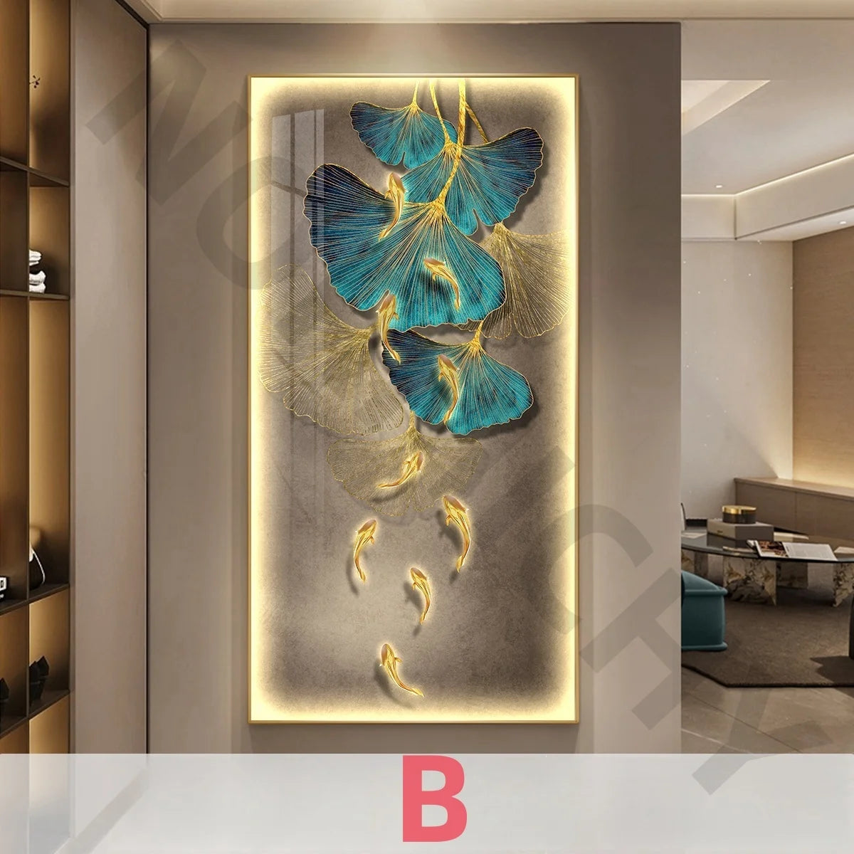 Ginkgo Mural LED Hanging Pendant Lamp