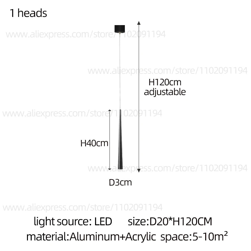 Modern Indoor Lighting Staircase Ceiling Living Room Pendant Long LED Pendent Lamp Bedroom Pendant Light Villa Chandelier